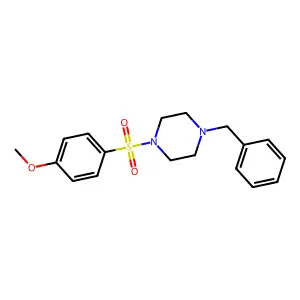 1-Benzyl-4-(4-methoxyphenyl)sulfonylpiperazine structure