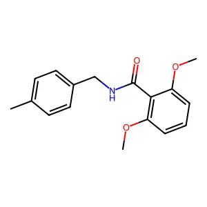 2,6-dimethoxy-N-(4-methylbenzyl)benzamide structure