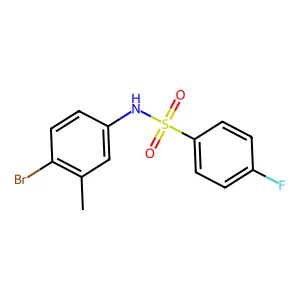N-(4-bromo-3-methylphenyl)-4-fluorobenzenesulfonamide structure