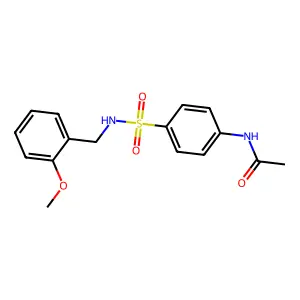 N-(4-{[(2-methoxybenzyl)amino]sulfonyl}phenyl)acetamide structure