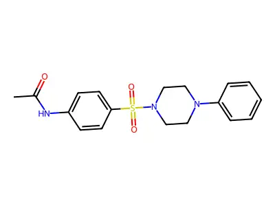 N-{4-[(4-phenylpiperazin-1-yl)sulfonyl]phenyl}acetamide structure