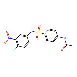 N-(4-{[(4-fluoro-3-nitrophenyl)amino]sulfonyl}phenyl)acetamide structure
