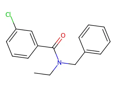 N-benzyl-3-chloro-N-ethylbenzamide structure