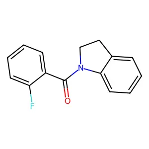 2,3-Dihydroindol-1-yl-(2-fluorophenyl)methanone structure