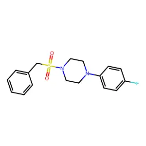 1-(Benzylsulfonyl)-4-(4-fluorophenyl)piperazine structure