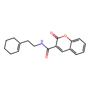 N-(2-(cyclohex-1-en-1-yl)ethyl)-2-oxo-2H-chromene-3-carboxamide structure