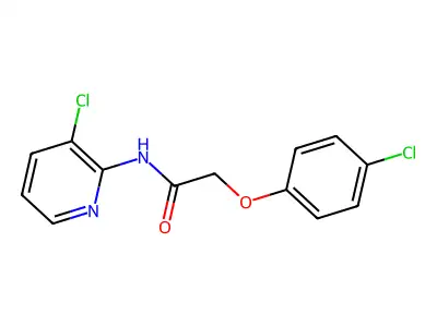 2-(4-chlorophenoxy)-N-(3-chloropyridin-2-yl)acetamide structure