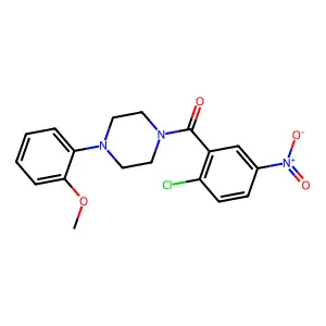 (2-Chloro-5-nitrophenyl)(4-(2-methoxyphenyl)piperazin-1-yl)methanone structure