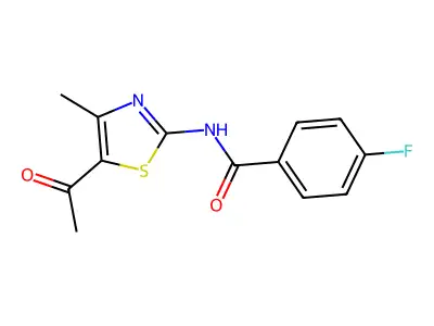 N-(5-Acetyl-4-methylthiazol-2-YL)-4-fluorobenzamide structure