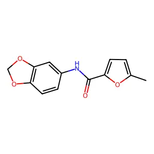 N-(1,3-benzodioxol-5-yl)-5-methylfuran-2-carboxamide structure