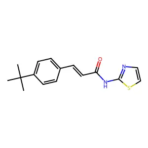 (E)-3-(4-tert-butylphenyl)-N-(1,3-thiazol-2-yl)prop-2-enamide structure