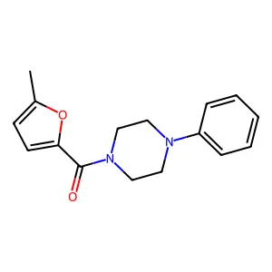 1-(5-Methyl-2-furoyl)-4-phenylpiperazine structure