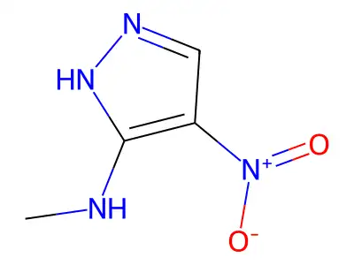 N-methyl-4-nitro-1H-pyrazol-5-amine structure