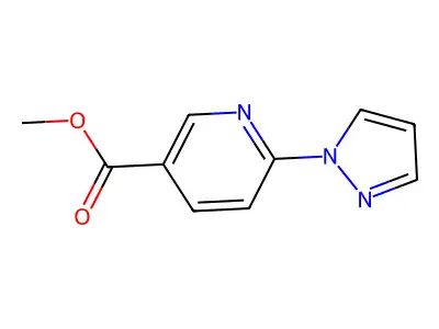 methyl 6-(1H-pyrazol-1-yl)nicotinate structure