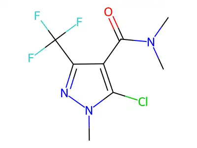 5-chloro-N,N,1-trimethyl-3-(trifluoromethyl)-1H-pyrazole-4-carboxamide structure