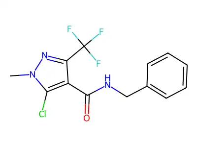 N-benzyl-5-chloro-1-methyl-3-(trifluoromethyl)-1H-pyrazole-4-carboxamide structure