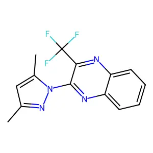 2-(3,5-dimethyl-1H-pyrazol-1-yl)-3-(trifluoromethyl)quinoxaline structure