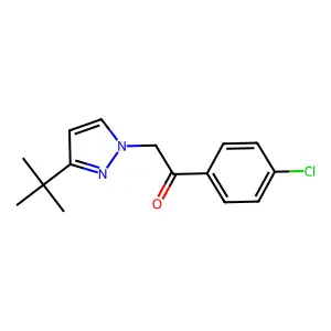 2-[3-(tert-butyl)-1H-pyrazol-1-yl]-1-(4-chlorophenyl)-1-ethanone structure