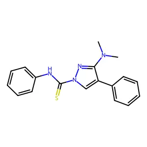 3-(dimethylamino)-N,4-diphenyl-1H-pyrazole-1-carbothioamide structure