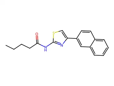 N-(4-(naphthalen-2-yl)thiazol-2-yl)pentanamide structure