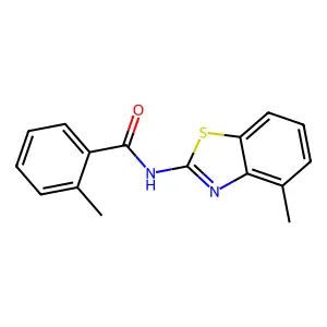 2-methyl-N-(4-methyl-1,3-benzothiazol-2-yl)benzamide structure