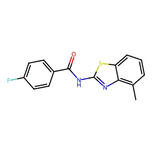 4-fluoro-N-(4-methyl-1,3-benzothiazol-2-yl)benzamide structure