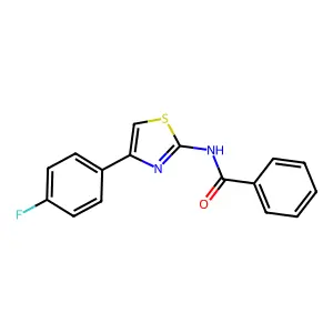N-[4-(4-fluorophenyl)-1,3-thiazol-2-yl]benzamide structure
