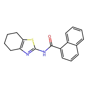 N-(4,5,6,7-tetrahydro-1,3-benzothiazol-2-yl)naphthalene-1-carboxamide structure
