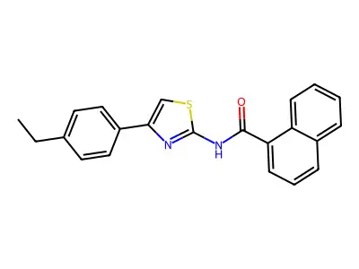 N-[4-(4-ethylphenyl)-1,3-thiazol-2-yl]naphthalene-1-carboxamide structure