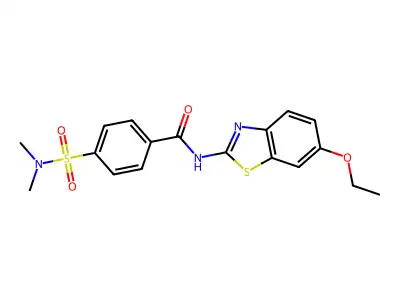 4-(dimethylsulfamoyl)-N-(6-ethoxy-1,3-benzothiazol-2-yl)benzamide structure