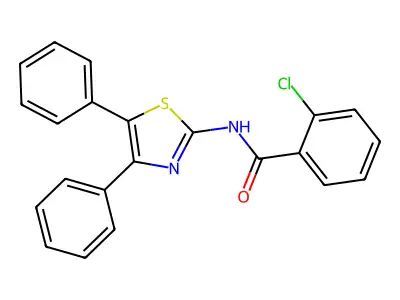 2-chloro-N-(4,5-diphenyl-1,3-thiazol-2-yl)benzamide structure