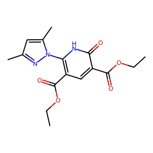 diethyl 2-(3,5-dimethyl-1H-pyrazol-1-yl)-6-hydroxy-3,5-pyridinedicarboxylate structure