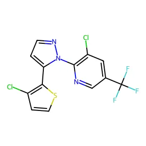 3-Chloro-2-(5-(3-chloro-2-thienyl)-1H-pyrazol-1-yl)-5-(trifluoromethyl)pyridine structure