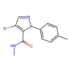 4-bromo-N-methyl-1-(4-methylphenyl)-1H-pyrazole-5-carboxamide structure