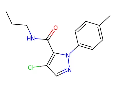 4-chloro-1-(4-methylphenyl)-N-propyl-1H-pyrazole-5-carboxamide structure