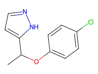 5-[1-(4-chlorophenoxy)ethyl]-1H-pyrazole structure