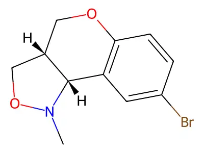(3aR,9bR)-8-bromo-1-methyl-3,3a,4,9b-tetrahydrochromeno[4,3-c][1,2]oxazole structure