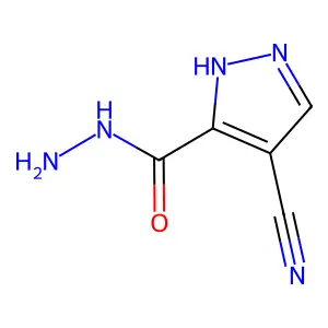 4-cyano-1H-pyrazole-3-carbohydrazide structure