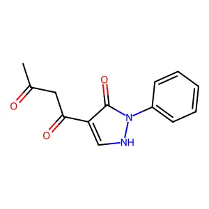 1-(5-hydroxy-1-phenyl-1H-pyrazol-4-yl)-1,3-butanedione structure