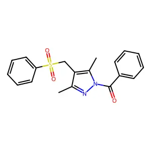 1-benzoyl-4-[(benzenesulfonyl)methyl]-3,5-dimethyl-1H-pyrazole structure