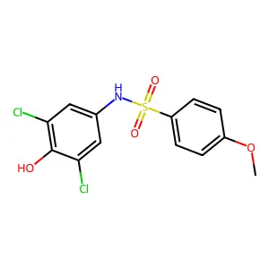 N-(3,5-dichloro-4-hydroxyphenyl)-4-methoxybenzenesulfonamide structure