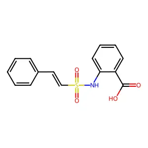 2-({[(E)-2-phenylethenyl]sulfonyl}amino)benzoic acid structure