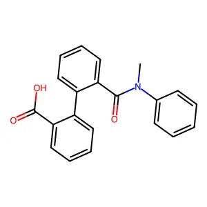 2'-{[Methyl(phenyl)amino]carbonyl}-2-biphenylcarboxylic acid structure