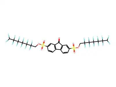 di(2,2,3,3,4,4,5,5,6,6,7,7-dodecafluoroheptyl) 9-oxo-9H-2,7-fluorenedisulphonate structure
