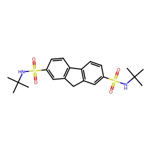 N2,N7-di-tert-butyl-9H-fluorene-2,7-disulfonamide structure
