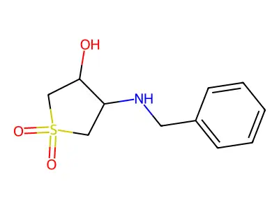 4-Benzylamino-1,1-dioxo-tetrahydrothiophen-3-ol structure