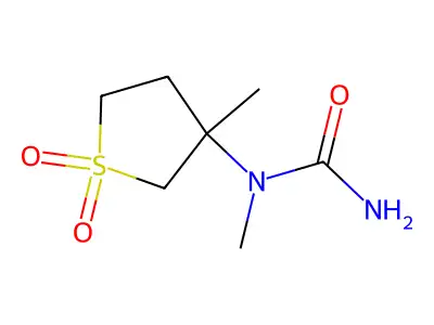 1-Methyl-1-(3-methyl-1,1-dioxidotetrahydrothiophen-3-yl)urea structure