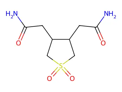 2-[4-(Carbamoylmethyl)-1,1-dioxothiolan-3-yl]acetamide structure