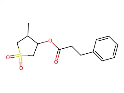 4-Methyl-1,1-dioxothiolan-3-yl 3-phenylpropanoate structure