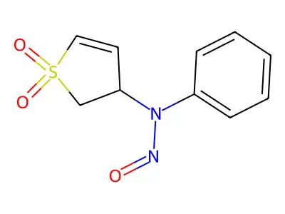 4-(Nitrosophenylamino)-4,5-dihydrothiophene-1,1-dione structure